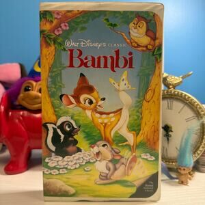 Bambi VHS 1990 Disney Classics White Clamshell • Tested • Vintage Movie